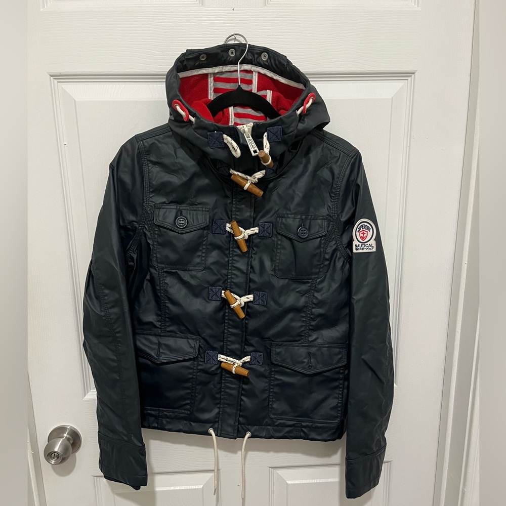 Superdry Nautical Ladies Hooded Jacket - Boat Duffle Jacket Fully Linedsize M - Picture 3 of 16
